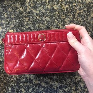 Coach quilted leather wristlet